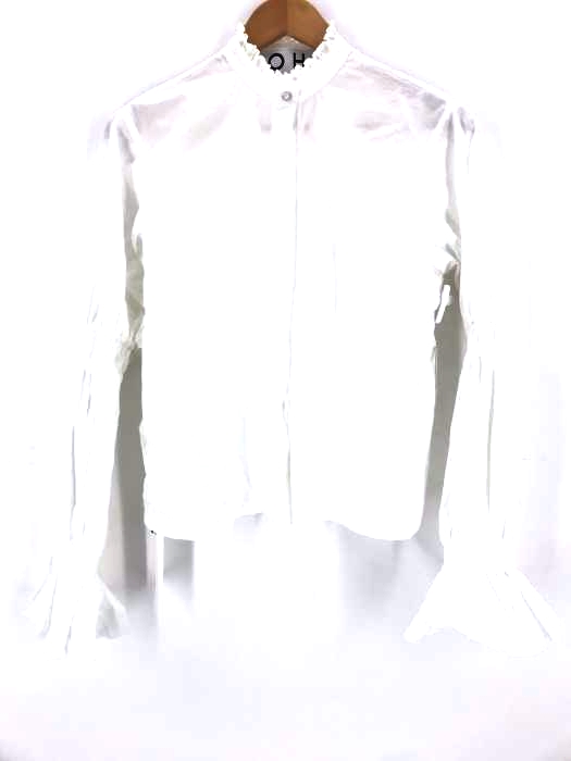JOHN(ジョン) White Pleated Sleeve Shirts レディース トップス