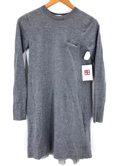 sacai luck（サカイラック） サテン切替ニットワンピース レディース ワンピース