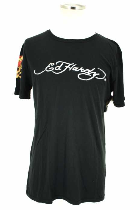Ed Hardy （エドハーディー） VネックプリントTシャツ メンズ トップス