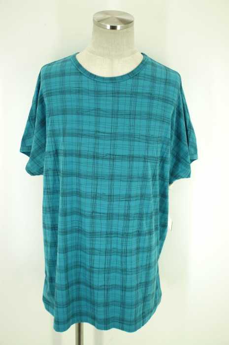 SHAREEF (シャリーフ) 16SS ドローイングチェックドルマンビッグTEE メンズ トップス