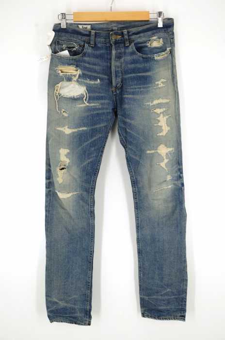 Rags MCGREGOR (ラグスマックレガー) STRAIGHT REMAKE DENIM PANTS クラッシュ&リペア加工デニムパンツ メンズ パンツ