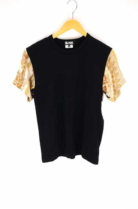 BLACK COMME des GARCONS （ブラックコムデギャルソン） AD2013 袖素材切替Tシャツ メンズ トップス