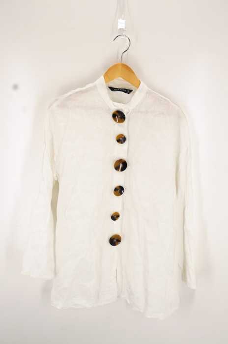 ZARAWOMAN（） ビックボタンバンドカラーシャツ レディース トップス