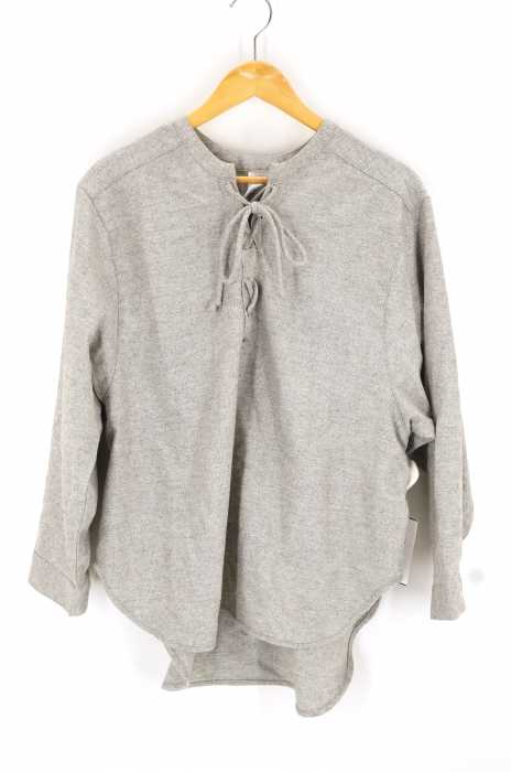 KIIRA（キーラ） HERRINGBONE LACE UP BLOUSE レディース トップス