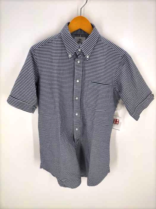 BLACK FLEECE BY BROOKS BROTHERS（ブラックフリースバイブルックスブラザーズ） ギンガムチェック半袖オックスフォードシャツ メンズ トップス