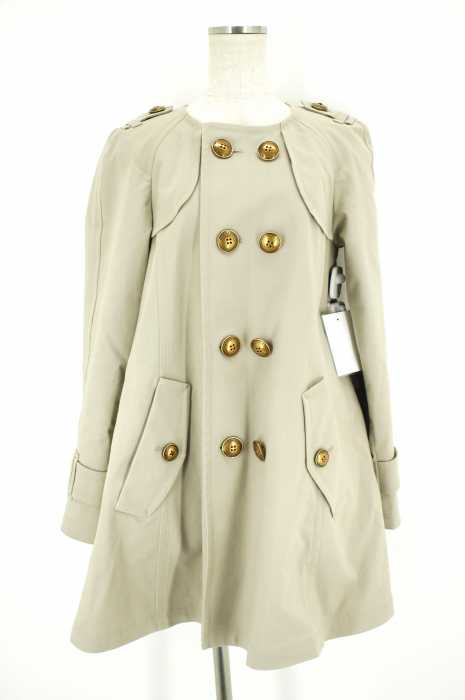 BURBERRY BLUE LABEL（バーバリーブルーレーベル） エポレット付ノーカラーコート レディース アウター