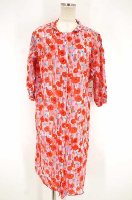 bulle de savon (ビュルデサボン) 花柄シフォンシャツワンピース レディース ワンピース