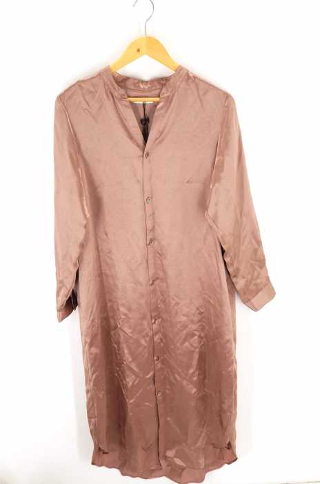 ブランドおしゃれ ラウンジドレス Loungedress シャツワンピース レディース ピンク系 Free Free サテンシャツワンピース ブランド古着バズストアbazzstore 1502 輝く高品質な Rhrenovationnyc Com