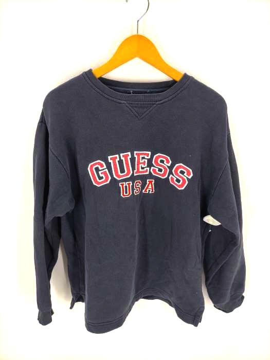 GUESS（ゲス） 90S ロゴ刺繍スウェット メンズ トップス