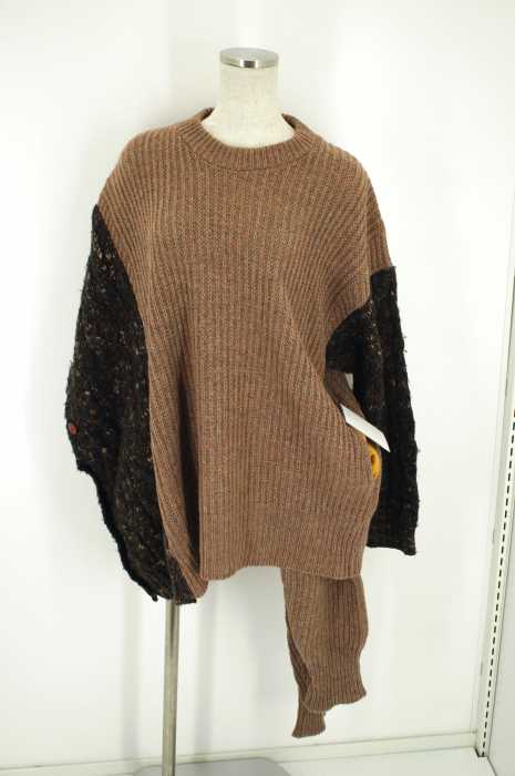 ROPA DOCE NADA () アシンメトリーバイカラーニットトップス セーター レディース トップス