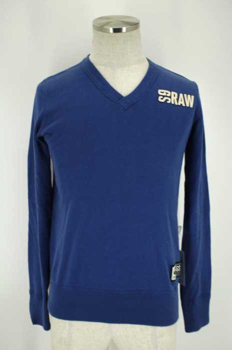 G-STAR RAW （ジースターロー） ロゴワッペン付きVネックニットトップス メンズ トップス