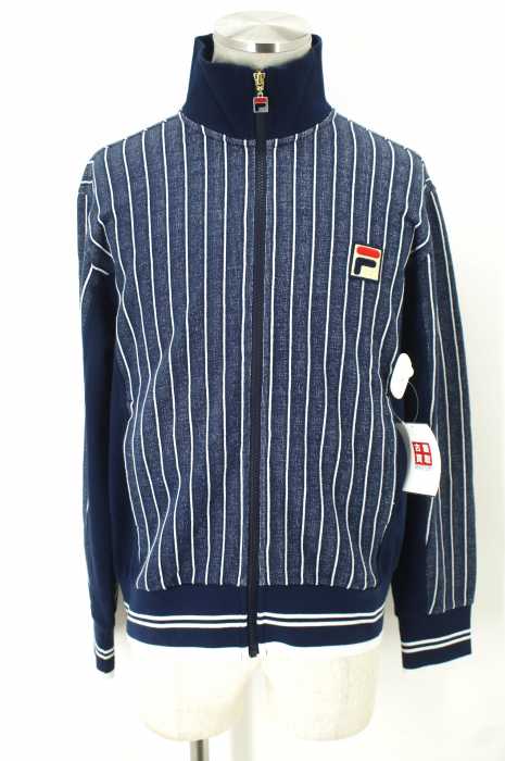 FILA （フィラ） Heritage Line ストライプジップブルゾン メンズ アウター