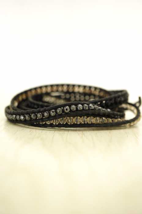 CHAN LUU（チャンルー） バイカラーストーンコンビ4連ブレスレット メンズ アクセサリー