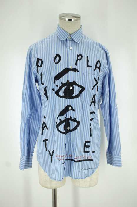 COMME des GARCONS HOMME PLUS （コムデギャルソンオムプリュス） AD2006　プリントストライプボタンシャツ メンズ トップス