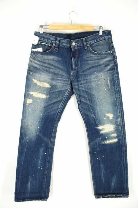 uniform experiment （ユニフォームエクスペリメント） MEDIUM DAMAGED PAINT DENIM PANT デニムパンツ メンズ パンツ