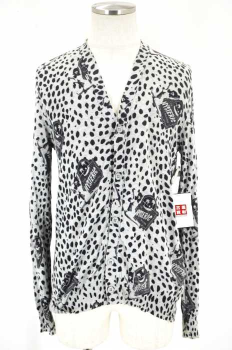 HYSTERIC GLAMOUR （ヒステリックグラマー） CHEETAH TROPICS レオパード柄コットンカーディガン メンズ トップス