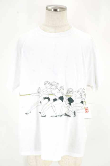 UNITED ATHLE×たなかみさき(ユナイテッドアスレ たなかみさき) 運動会/綱引き イラストTシャツ メンズ トップス
