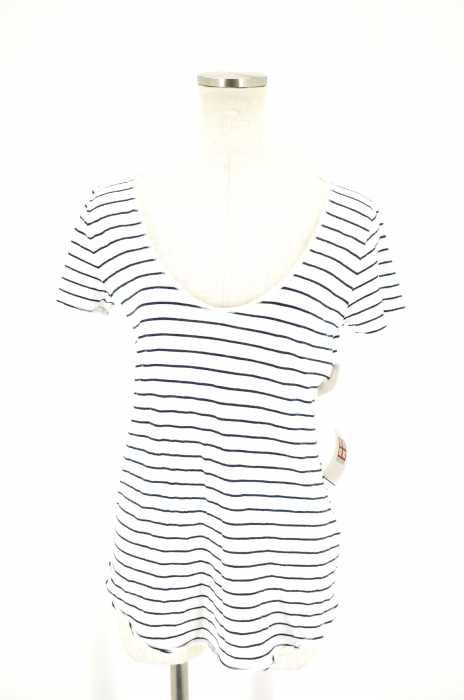 Abercrombie & Fitch （アバクロンビーアンドフィッチ） ボーダーUネックカットソー レディース トップス