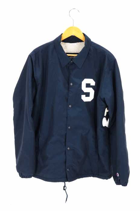 STUSSY×Champion(スチューシー×チャンピオン) 内ボアコーチジャケット メンズ アウター