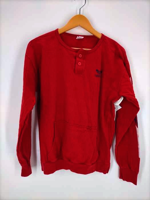 adidas（アディダス） 80S 染み込みプリント ヘンリーネックロングスリーブTシャツ メンズ トップス