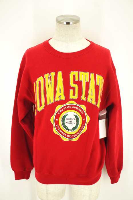 USED （ブランド不明） USA製IOWA STATEプリントスウェットトレーナー メンズ トップス