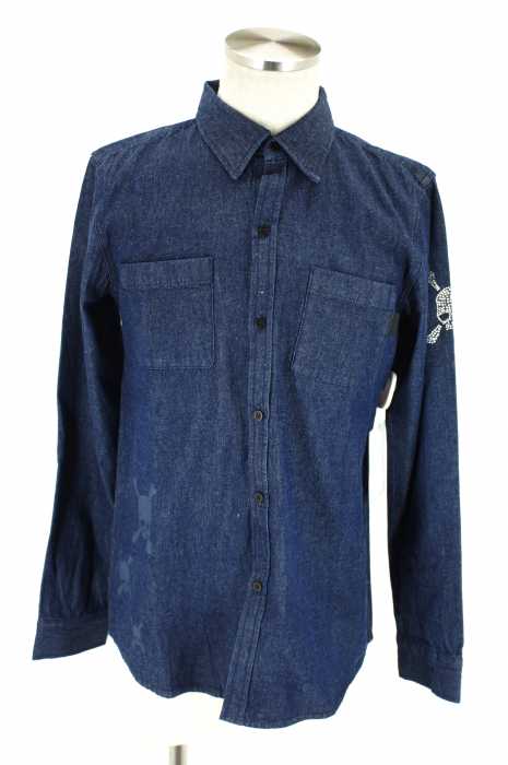 Roen （ロエン） DENIM SHIRT バックスカルデニムシャツ メンズ トップス