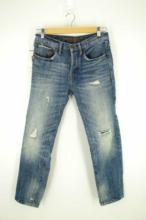 AMERICAN EAGLE OUTFITTERS (アメリカンイーグルアウトフィッターズ) ORIGINAL TAPER クラッシュデニムパンツ メンズ パンツ