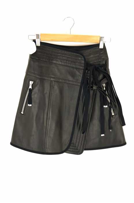 DIESEL BLACK GOLD （ディーゼルブラックゴールド） ラムレザーラップスカ―ト レディース スカート