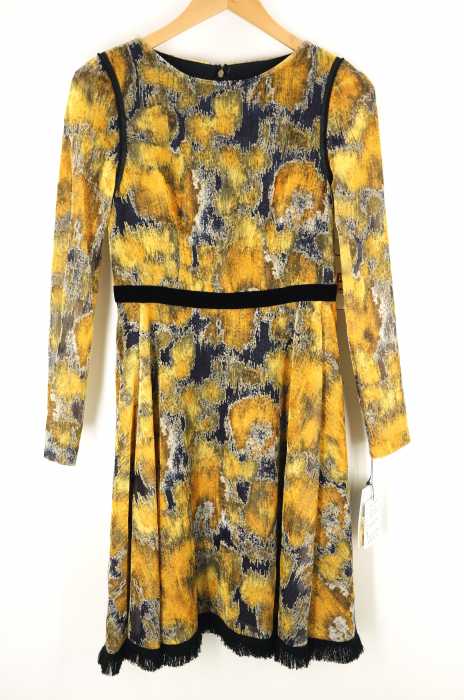 LANVIN COLLECTION （ランバンコレクション） フロッキープリントグラデーションベロア切替ワンピース レディース ワンピース