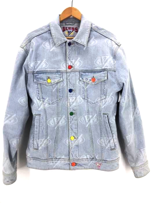 GUESS(ゲス) Dillion Oversied Logo Denim Trucker Jacket メンズ アウター