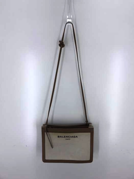 BALENCIAGA（バレンシアガ） レザー切替キャンバスショルダーバッグ レディース バッグ