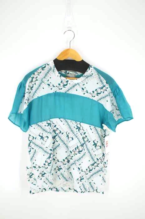 kolor（カラー） 素材切替花柄Tシャツ レディース トップス