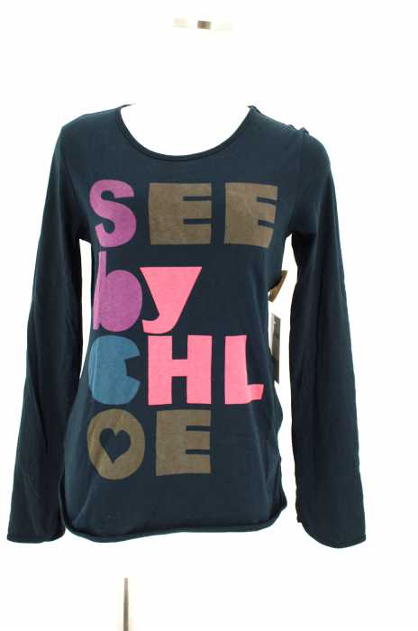 SEE BY CHLOE （シーバイクロエ） ロゴ入りプリントTシャツ レディース トップス