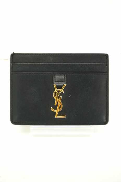 SAINT LAURENT PARIS （サンローランパリ） YSL Porte cartes　YSLロゴレザーカードケース メンズ 財布・ケース