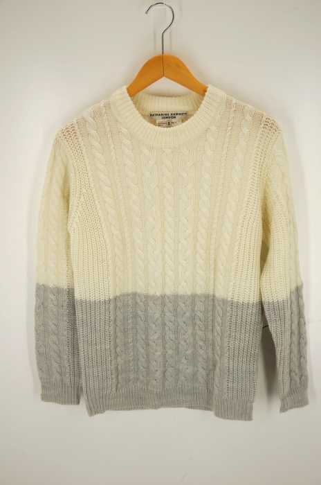 KATHARINE HAMNETT LONDON（キャサリンハムネットロンドン） BICOLOR CABLE KNIT メンズ トップス