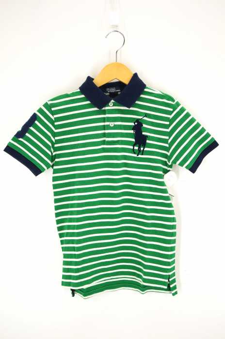 Polo by RALPH LAUREN （ポロバイラルフローレン） ビッグポニー刺繍ボーダーポロシャツ レディース トップス