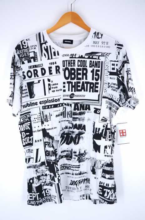 DIESEL (ディーゼル) 総柄プリントTシャツ メンズ トップス