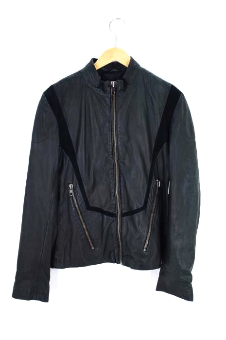 DIESEL BLACK GOLD（ディーゼルブラックゴールド） シープスキンレザーライダースジャケット メンズ アウター