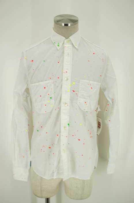 COMME des GARCONS HOMME (コムデギャルソンオム) AD2014 ペイント加工ボタンダウンシャツ メンズ トップス