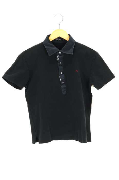 BURBERRY BLACK LABEL （バーバリーブラックレーベル） バーバリーチェック　デザイン　ポロシャツ メンズ トップス