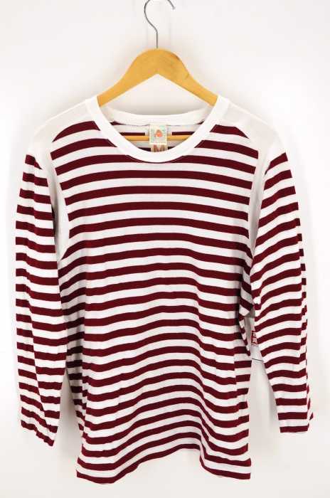 BRU NA BOINNE（ブルーナボイン） アルチザンボーダー長袖Tシャツ メンズ トップス