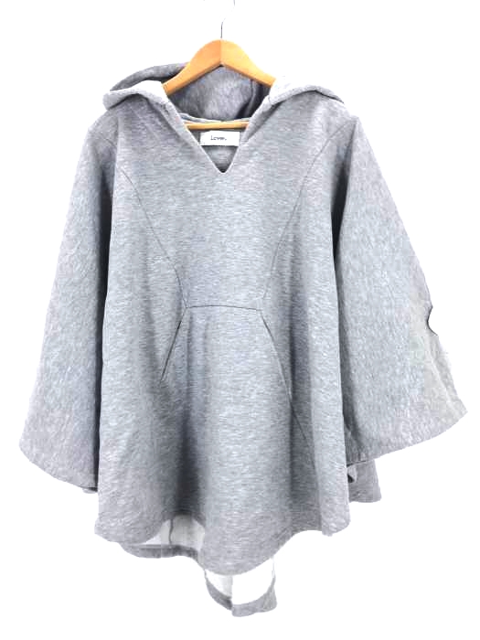LOVER(ラヴァー) 裏起毛オーバーサイズパーカーポンチョ レディース トップス