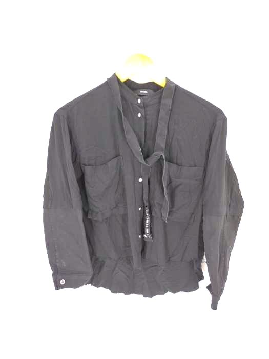 DIESEL（ディーゼル） 素材切替カットオフ加工シャツ レディース トップス