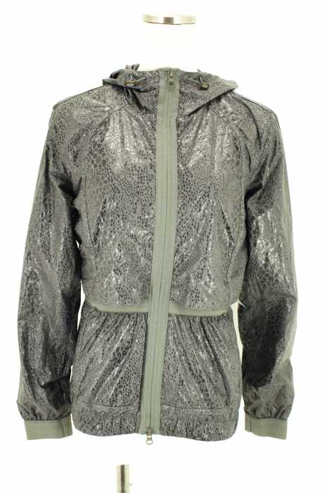 adidas by Stella McCartney （アディダス・バイ・ステラ・マッカートニー） ジップアップ総柄フーデッドナイロンブルゾン ナイロンパーカー レディース アウター