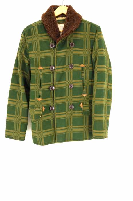 DENIM & SUPPLY RALPH LAUREN （デニム&サプライ ラルフローレン） 襟ボアチェックランチコート メンズ アウター