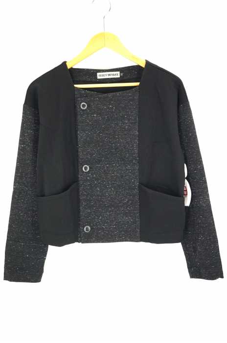 ISSEY MIYAKE(イッセイミヤケ) 霜降り切替ストレッチジャケット レディース アウター