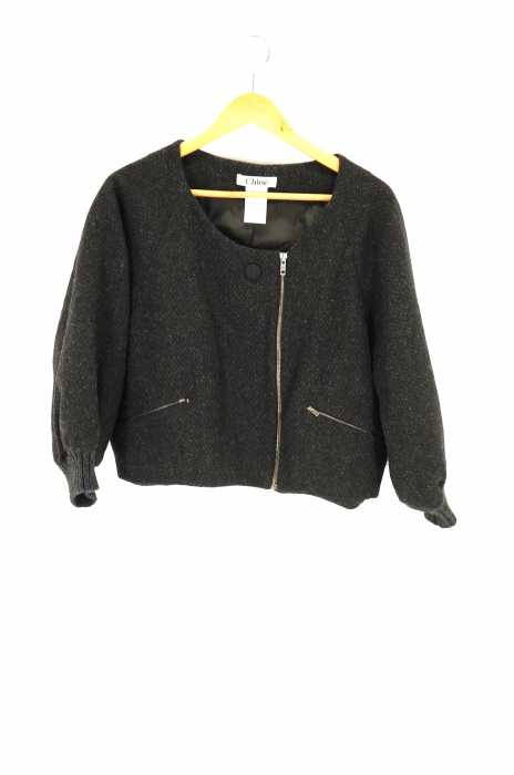 Chloe （クロエ） ANTHRACITE ウールノーカラージャケット レディース アウター
