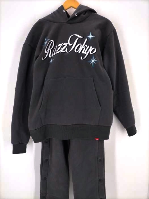 RAZZIS（ラズ） セットアップ RazzTokyo 刺繍プルオーバーパーカ サイドスナップスウェットパンツ メンズ セットアップ