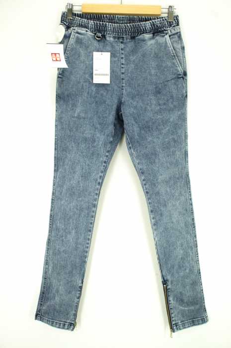 SOPHNET. (ソフネット) BLEACHED STRETCH DENIM HEM ZIP EASY メンズ パンツ
