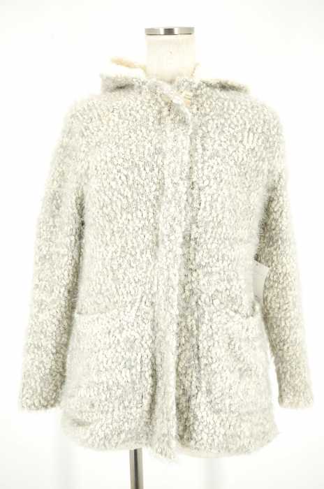 ZARA (ザラ) 裏ボアロング丈ジップアップパーカー レディース トップス